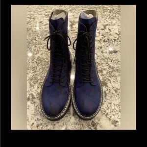 NNW…Blue Combat Boots…Sz 9.5
